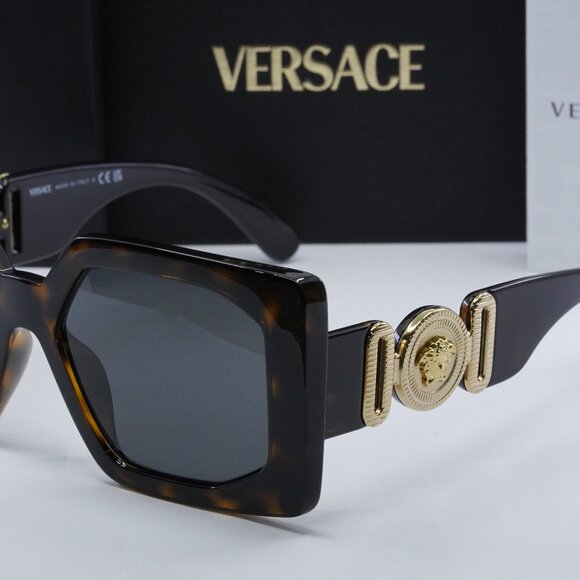 Versace VE4478U 108/87 Square Sunglasses - Havana/Dark Grey main image 7